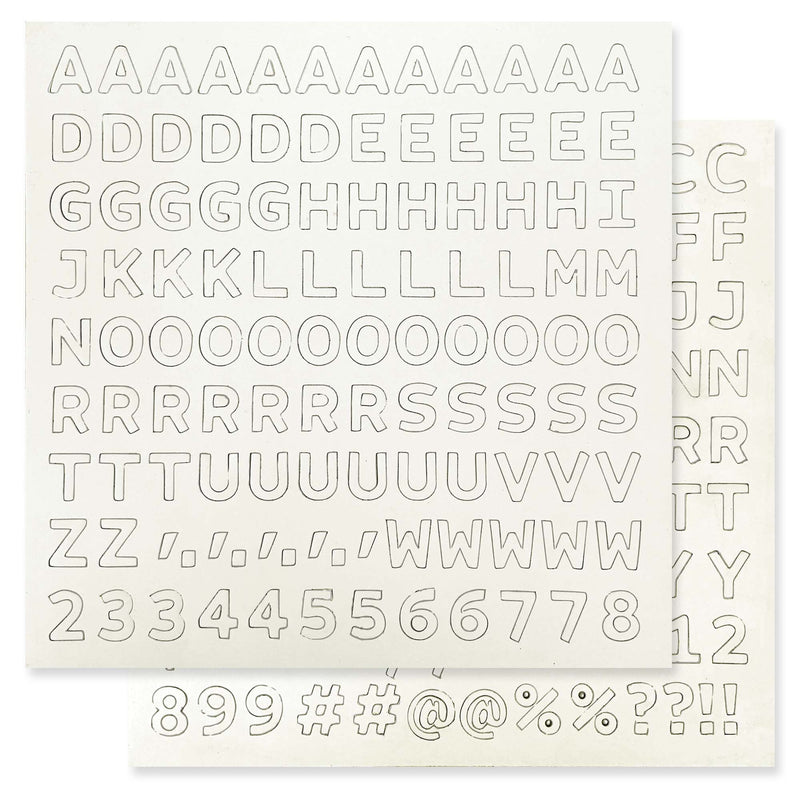 Magnetic Letter Set - White Letters For Magnetic Board 3/4"