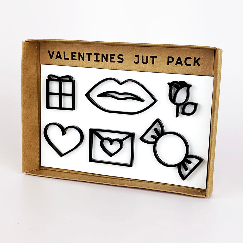 Seasonal Letter Set - Valentine's Day Jut Pack - Black
